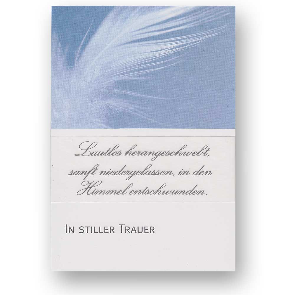 Trauerkarte Beileidskarte zum Kondolieren mit weißen Briefumschlag