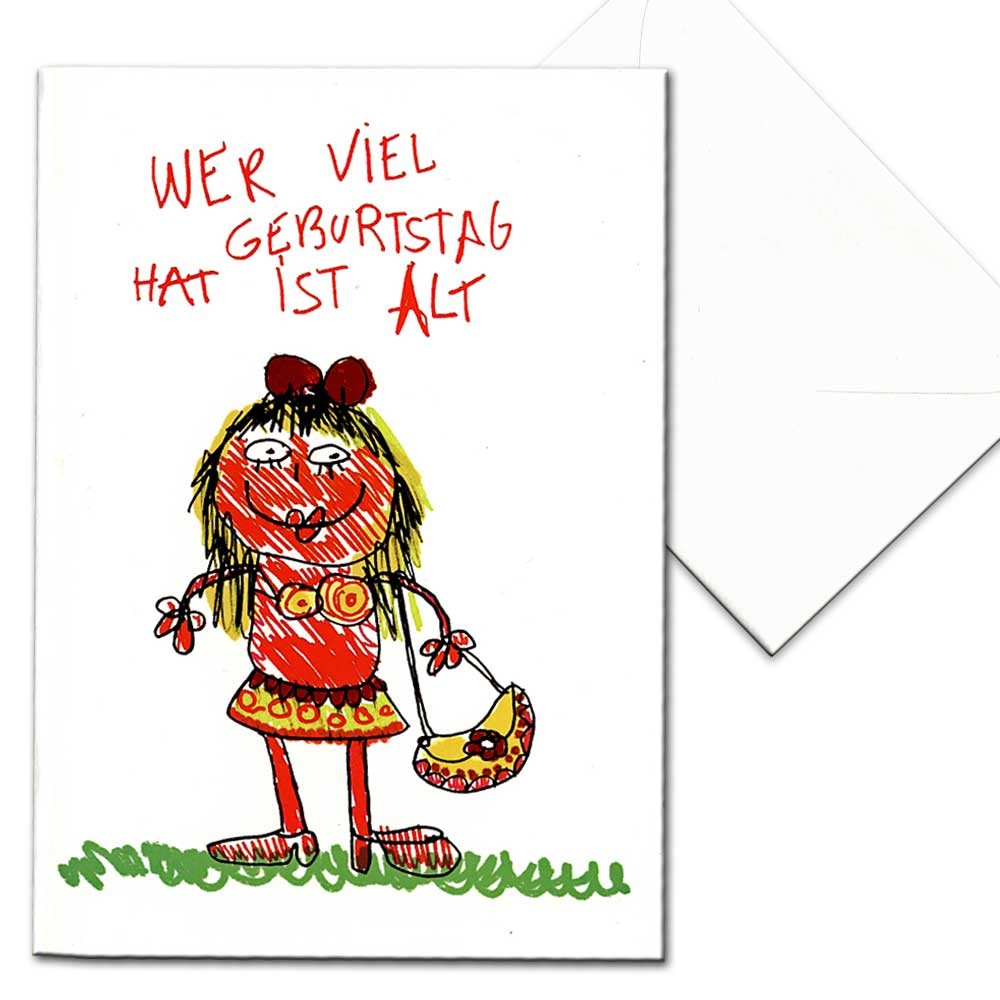 NICI Geburtstagskarte Geburtstag Kinderkunst Wer viel Geburtstag hat ist alt Auf  eBay