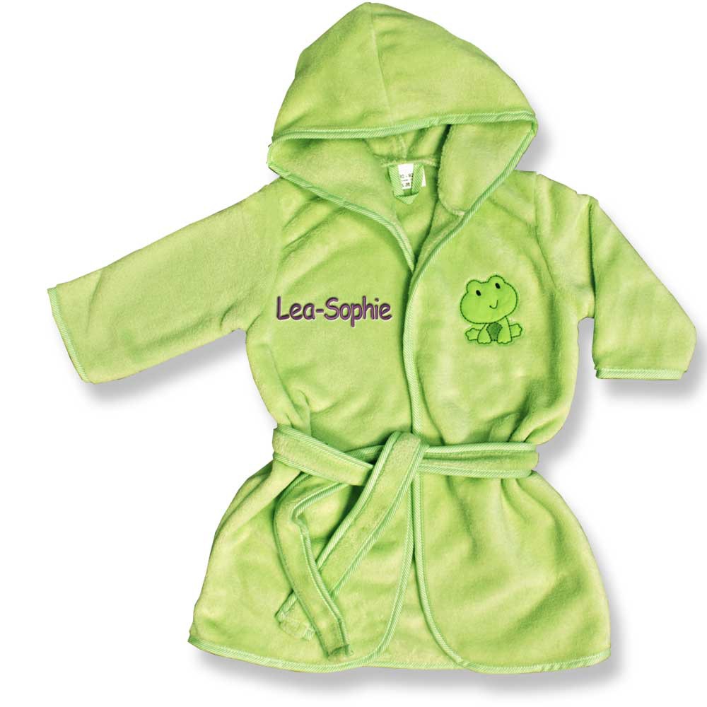 Personalisiertierter Baby Bademantel Mit Namen - Weicher Flanell Kinderbademantel 1-7 Jahre